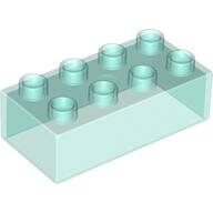 LEGO Trans-Light Blue Duplo, Brick 2 x 4 3011 - 4142785