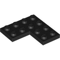 LEGO Black Plate 4 x 4 Corner 2639 - 263926