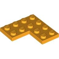 LEGO Bright Light Orange Plate 4 x 4 Corner 2639 - 6369678
