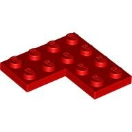 LEGO Red Plate 4 x 4 Corner 2639 - 4213548
