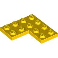 LEGO Yellow Plate 4 x 4 Corner 2639 - 4223724