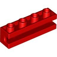 LEGO Red Brick, Modified 1 x 4 with Groove 2653 - 4229849