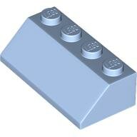 LEGO Bright Light Blue Slope 45 2 x 4 3037 - 6136395