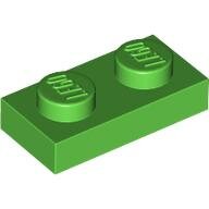 LEGO Bright Green Plate 1 x 2 3023 - 6343326