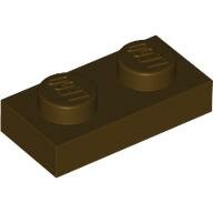 LEGO Dark Brown Plate 1 x 2 3023 - 6058221