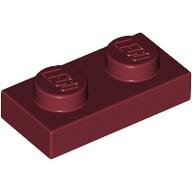 LEGO Dark Red Plate 1 x 2 3023 - 4162582