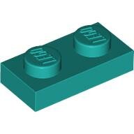 LEGO Dark Turquoise Plate 1 x 2 3023 - 4218493
