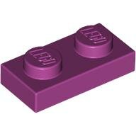 LEGO Magenta Plate 1 x 2 3023 - 4623160