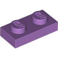 LEGO Medium Lavender Plate 1 x 2 3023 - 4619512