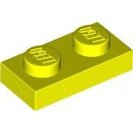 LEGO Neon Yellow Plate 1 x 2 3023 - 6382324
