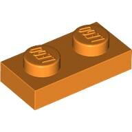 LEGO Orange Plate 1 x 2 3023 - 4177932