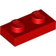 LEGO Red Plate 1 x 2 3023 - 302321