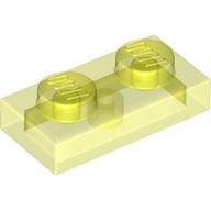 LEGO Trans-Neon Green Plate 1 x 2 3023 - 6240224