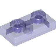 LEGO Trans-Purple Plate 1 x 2 3023 - 6353273