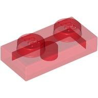 LEGO Trans-Red Plate 1 x 2 3023 - 4201019