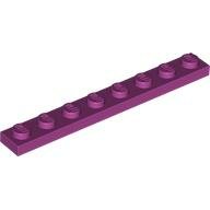 LEGO Magenta Plate 1 x 8 3460 - 6109929