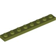 LEGO Olive Green Plate 1 x 8 3460 - 6278034