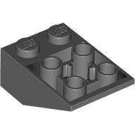 LEGO Dark Bluish Gray Slope, Inverted 33 3 x 2 with Flat Bottom Pin and Connections between Studs 3747b - 4211064