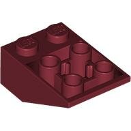 LEGO Dark Red Slope, Inverted 33 3 x 2 with Flat Bottom Pin and Connections between Studs 3747b - 4163773