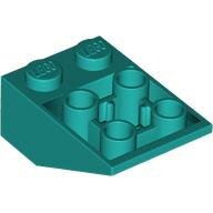 LEGO Dark Turquoise Slope, Inverted 33 3 x 2 with Flat Bottom Pin and Connections between Studs 3747b - 4121833
