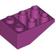 LEGO Magenta Slope, Inverted 33 3 x 2 with Flat Bottom Pin and Connections between Studs 3747b - 6263786