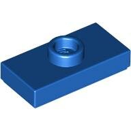 LEGO Blue Plate, Modified 1 x 2 with 1 Stud with Groove and Bottom Stud Holder (Jumper) 15573 - 6092582