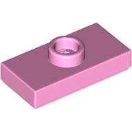 LEGO Bright Pink Plate, Modified 1 x 2 with 1 Stud with Groove and Bottom Stud Holder (Jumper) 15573 - 6264994