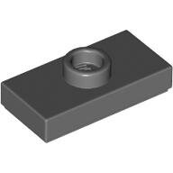 LEGO Dark Bluish Gray Plate, Modified 1 x 2 with 1 Stud with Groove and Bottom Stud Holder (Jumper) 15573 - 6092572