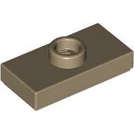 LEGO Dark Tan Plate, Modified 1 x 2 with 1 Stud with Groove and Bottom Stud Holder (Jumper) 15573 - 6092591