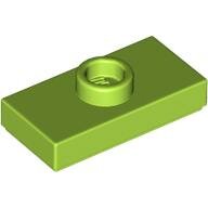 LEGO Lime Plate, Modified 1 x 2 with 1 Stud with Groove and Bottom Stud Holder (Jumper) 15573 - 6092592