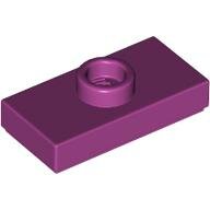 LEGO Magenta Plate, Modified 1 x 2 with 1 Stud with Groove and Bottom Stud Holder (Jumper) 15573 - 6101073
