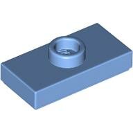 LEGO Medium Blue Plate, Modified 1 x 2 with 1 Stud with Groove and Bottom Stud Holder (Jumper) 15573 - 6092601