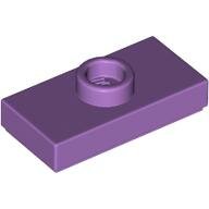 LEGO Medium Lavender Plate, Modified 1 x 2 with 1 Stud with Groove and Bottom Stud Holder (Jumper) 15573 - 6312455