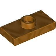 LEGO Metallic Gold Plate, Modified 1 x 2 with 1 Stud with Groove and Bottom Stud Holder (Jumper) 15573 - 6347533
