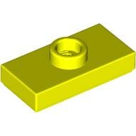 LEGO Neon Yellow Plate, Modified 1 x 2 with 1 Stud with Groove and Bottom Stud Holder (Jumper) 15573 - 6389819