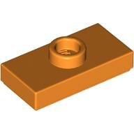 LEGO Orange Plate, Modified 1 x 2 with 1 Stud with Groove and Bottom Stud Holder (Jumper) 15573 - 6092599