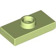 LEGO Yellowish Green Plate, Modified 1 x 2 with 1 Stud with Groove and Bottom Stud Holder (Jumper) 15573 - 6177173