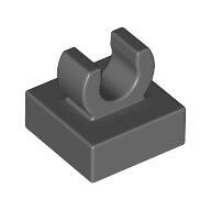 LEGO Dark Bluish Gray Tile, Modified 1 x 1 with Open O Clip 15712 - 6071226