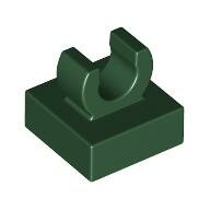 LEGO Dark Green Tile, Modified 1 x 1 with Open O Clip 15712 - 6348061