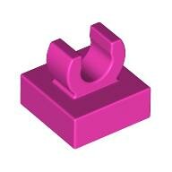 LEGO Dark Pink Tile, Modified 1 x 1 with Open O Clip 15712 - 6334514