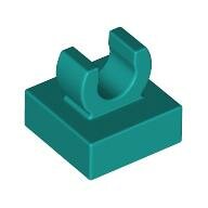 LEGO Dark Turquoise Tile, Modified 1 x 1 with Open O Clip 15712 - 6355014