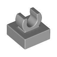 LEGO Light Bluish Gray Tile, Modified 1 x 1 with Open O Clip 15712 - 6071229
