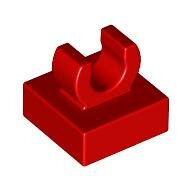 LEGO Red Tile, Modified 1 x 1 with Open O Clip 15712 - 6072998