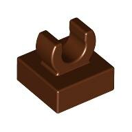 LEGO Reddish Brown Tile, Modified 1 x 1 with Open O Clip 15712 - 6071274