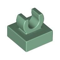 LEGO Sand Green Tile, Modified 1 x 1 with Open O Clip 15712 - 6125669