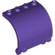 LEGO Dark Purple Panel 3 x 4 x 3 Curved with Double Clip Hinge 18910 - 6433303