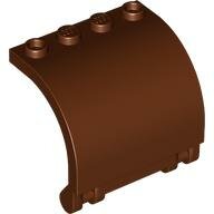 LEGO Reddish Brown Panel 3 x 4 x 3 Curved with Double Clip Hinge 18910 - 6410147