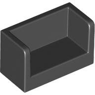 LEGO Black Panel 1 x 2 x 1 with Rounded Corners and 2 Sides 23969 - 6174845