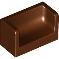 LEGO Reddish Brown Panel 1 x 2 x 1 with Rounded Corners and 2 Sides 23969 - 6291040