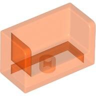 LEGO Trans-Neon Orange Panel 1 x 2 x 1 with Rounded Corners and 2 Sides 23969 - 6248910